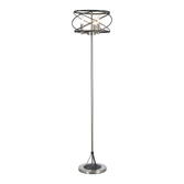 Photograph: Idolite Monument 3 Light Floor Lamp Graphite/Satin Nickel