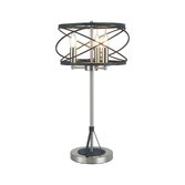 Photograph: Idolite Monument 3 Light Table Lamp Graphite/Satin Nickel