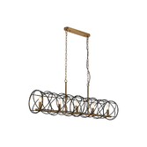 Photograph: Idolite Monument 5 Light Linear Bar Pendant Black/Satin Gold