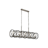 Photograph: Idolite Monument 5 Light Linear Bar Pendant Graphite/Satin Nickel