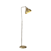 Photograph: Idolite Musala Antique Brass Adjustable Floor Lamp With Satin Nickel & Gold Detailing