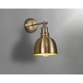 Photograph: Idolite Musala Antique Brass Adjustable Wall Light With Satin Nickel & Gold Detailing