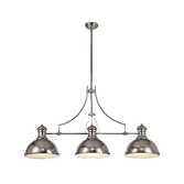 Photograph: Idolite Neasden Polished Nickel 3 Light Pendant