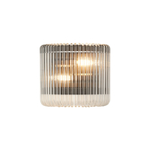 Photograph: Idolite Nuboda 22 x 12cm 2 Light Small Wall Light Black With Clear Glass Rods