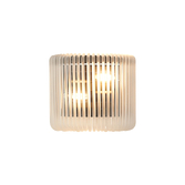 Photograph: Idolite Nuboda 22 x 12cm 2 Light Small Wall Light Black With Frosted Glass Rods