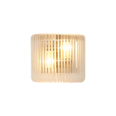 Photograph: Idolite Nuboda 22 x 12cm 2 Light Small Wall Light Brass With Frosted Glass Rods