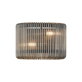 Photograph: Idolite Nuboda 32 x 18cm 2 Light Medium Wall Light Black With Smoke Glass Rods