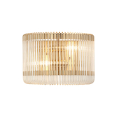 Photograph: Idolite Nuboda 32 x 18cm 2 Light Medium Wall Light Brass With Clear Glass Rods