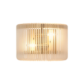 Photograph: Idolite Nuboda 32 x 18cm 2 Light Medium Wall Light Brass With Frosted Glass Rods