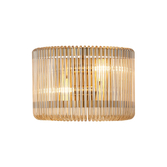 Photograph: Idolite Nuboda 32 x 18cm 2 Light Medium Wall Light Brass With Smoke Brown Glass Rods