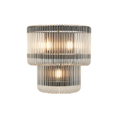Photograph: Idolite Nuboda 32 x 18cm 3 Light Large Wall Light Black With Clear Glass Rods