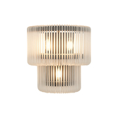 Photograph: Idolite Nuboda 32 x 18cm 3 Light Large Wall Light Black With Frosted Glass Rods