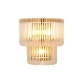 Photograph: Idolite Nuboda 32 x 18cm 3 Light Large Wall Light Brass With Frosted Glass Rods