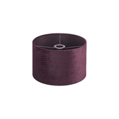 Photograph: Idolite Nuvola 30cm Round Aubergine Velvet Shade With Aubergine TC Lining And Aubergine Finish Carrier