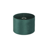 Photograph: Idolite Nuvola 30cm Round Self Lined Forest Green Velvet Shade With Green Finish Carrier