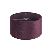 Photograph: Idolite Nuvola 40cm Round Aubergine Velvet Shade With Aubergine TC Lining And Aubergine Finish Carrier