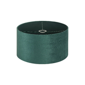 Photograph: Idolite Nuvola 40cm Round Self Lined Forest Green Velvet Shade With Green Finish Carrier