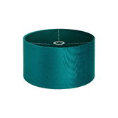 Photograph: Idolite Nuvola 40cm Round Teal Velvet Shade With Teal TC Lining And Teal Finish Carrier