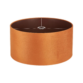 Photograph: Idolite Nuvola 50cm Round Burnt Orange Velvet Shade With Copper Paper Lining And Copper Finish Carrier