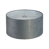 Photograph: Idolite Nuvola 50cm Round Dark Grey Velvet Shade With Silver Paper Lining And Silver Finish Carrier