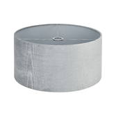 Photograph: Idolite Nuvola 50cm Round Light Grey Velvet Shade With Light Grey TC Lining And Light Grey Finish Carrier