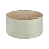 Photograph: Idolite Nuvola 50cm Round Sage Green Velvet Shade With Prosecco Paper Lining And Prosecco Finish Carrier