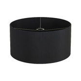 Photograph: Idolite Nuvola 50cm Round Self Lined Black Faux Silk Shade