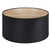 Photograph: Idolite Nuvola 60cm Round Black Velvet Shade With Prosecco Paper Lining And Prosecco Finish Carrier