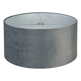 Photograph: Idolite Nuvola 60cm Round Dark Grey Velvet Shade With Silver Paper Lining And Silver Finish Carrier