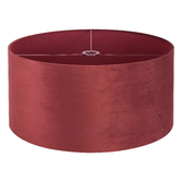 Photograph: Idolite Nuvola 60cm Round Oxblood Velvet Shade With Oxblood TC Lining And Oxblood Finish Carrier