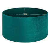 Photograph: Idolite Nuvola 60cm Round Teal Velvet Shade With Teal TC Lining And Teal Finish Carrier