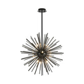Photograph: Idolite Ohird 55cm Black Chrome And Smoke 18 Light Sputnik Glass Pendant Light