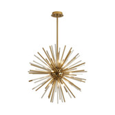 Photograph: Idolite Ohird 55cm Brass Chrome And Cognac 18 Light Sputnik Glass Pendant Light