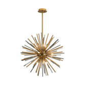 Photograph: Idolite Ohird 55cm Brass Chrome And Smoke 18 Light Sputnik Glass Pendant Light