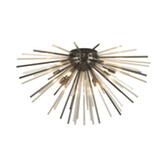 Photograph: Idolite Ohird 75cm Black Chrome And Cognac 12 Light Sputnik Flush Glass Ceiling Light