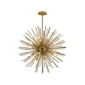 Photograph: Idolite Ohird 75cm Brass Chrome And Smoke 18 Light Sputnik Glass Pendant Light