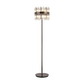 Photograph: Idolite Ohird Black Chrome And Clear 10 Light Floor Lamp - Switched