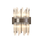 Photograph: Idolite Ohird Black Chrome And Clear 4 Light Glass Wall Light