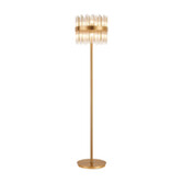 Photograph: Idolite Ohird Brass And Clear 10 Light Floor Lamp - Switched