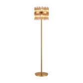 Photograph: Idolite Ohird Brass And Cognac 10 Light Floor Lamp - Switched