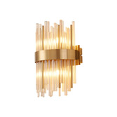 Photograph: Idolite Ohird Brass And Cognac 4 Light Glass Wall Light