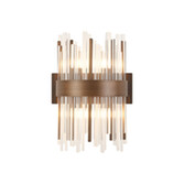 Photograph: Idolite Ohird Painted Matt Bronze And Clear 4 Light Glass Wall Light