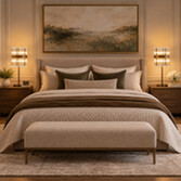 Photograph: Idolite Ohird Painted Matt Bronze And Clear 6 Light Table Lamp - Switched