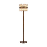 Photograph: Idolite Ohird Painted Matt Bronze And Cognac 10 Light Floor Lamp - Switched