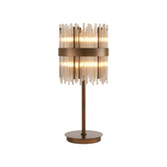 Photograph: Idolite Ohird Painted Matt Bronze And Cognac 6 Light Table Lamp - Switched