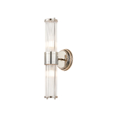 Photograph: Idolite Pearson 2 Light Polished Nickel Up And Down Bathroom Wall Light - IP44