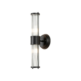 Photograph: Idolite Pearson 2 Light Up And Down Satin Black Bathroom Wall Light - IP44