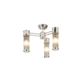Photograph: Idolite Pearson 3 Light Semi Flush Bathroom Ceiling Light Polished Nickel - IP44