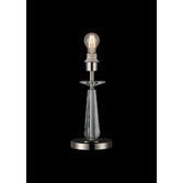 Photograph: Idolite Piti 34cm Polished Nickel Crystal Table Lamp - Switched