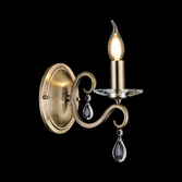 Photograph: Idolite Piti Antique Brass Single Crystal Wall Light